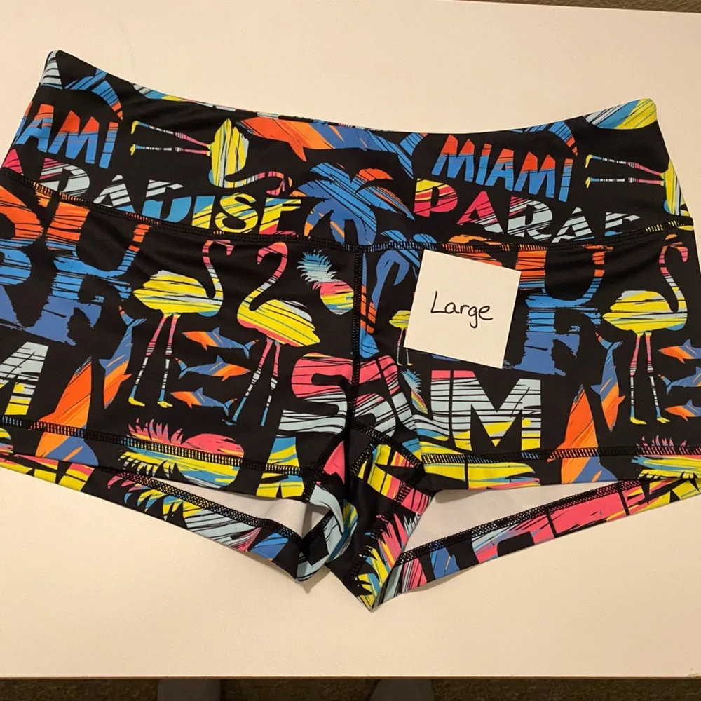 Feed Me Fight Me workout shorts - Large EUC - Picture 1 of 1